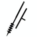 VidaXL Świder glebowy z uchwytem, 100 mm, z rurą przedłużającą, 13 m, stal