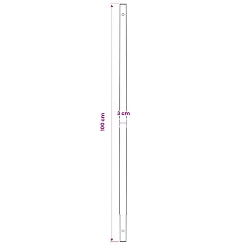 VidaXL Świder glebowy z uchwytem, 100 mm, z rurą przedłużającą, 13 m, stal