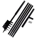 VidaXL Świder glebowy z uchwytem, 180 mm, z rurą przedłużającą, 5 m, stal