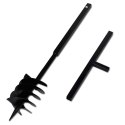 VidaXL Świder glebowy z uchwytem, 180 mm, z rurą przedłużającą, 5 m, stal