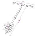 VidaXL Świder glebowy z uchwytem, 180 mm, z rurą przedłużającą, 5 m, stal
