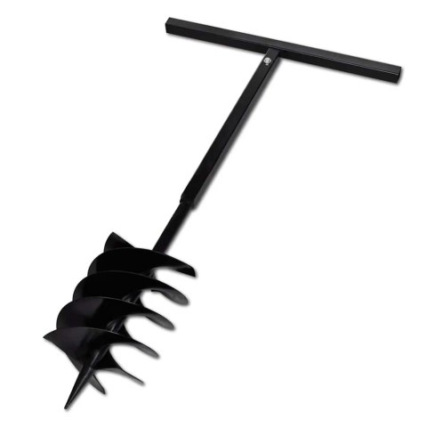 VidaXL Świder glebowy z uchwytem, 200 mm, z rurą przedłużającą, 13 m, stal