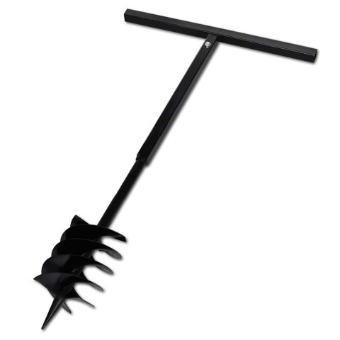 VidaXL Świder glebowy z uchwytem i rurą przedłużającą 9 m 180 mm, stal
