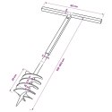 VidaXL Świder glebowy z uchwytem i rurą przedłużającą 9 m 180 mm, stal