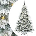 VidaXL Sztuczna choinka z 300 diodami LED Biały 210 cm PE i PVC
