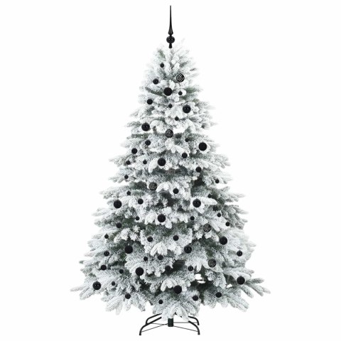 VidaXL Sztuczna choinka z 300 diodami LED Biały 210 cm PE i PVC