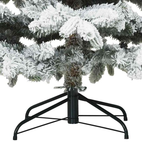 VidaXL Sztuczna choinka z 300 diodami LED Biały 210 cm PE i PVC
