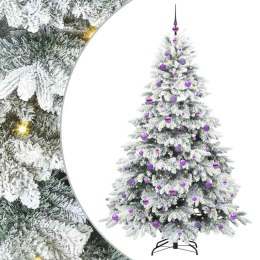 VidaXL Sztuczna choinka z 300 diodami LED Biały 210 cm PE i PVC