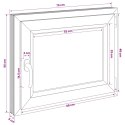 VidaXL Biała wewnętrzna kolor okna piwnicznego RISOR 75 x 55 cm