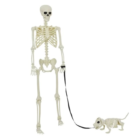 VidaXL Dekoracja Halloween Szkielet 2 szt. Biały 155 x 38.5 cm