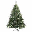 VidaXL Sztuczna choinka z 150 diodami LED Zielony 120 cm PE i PVC