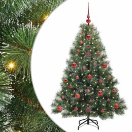VidaXL Sztuczna choinka z 150 diodami LED Zielony 120 cm PE i PVC