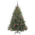 VidaXL Sztuczna choinka z 150 diodami LED Zielony 120 cm PE i PVC