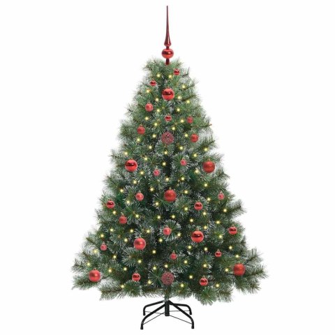 VidaXL Sztuczna choinka z 150 diodami LED Zielony 120 cm PE i PVC