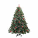 VidaXL Sztuczna choinka z 150 diodami LED Zielony 120 cm PE i PVC