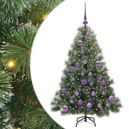 VidaXL Sztuczna choinka z 150 diodami LED Zielony 120 cm PE i PVC