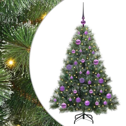 VidaXL Sztuczna choinka z 150 diodami LED Zielony 120 cm PE i PVC