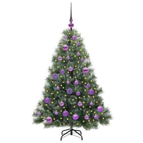 VidaXL Sztuczna choinka z 150 diodami LED Zielony 120 cm PE i PVC