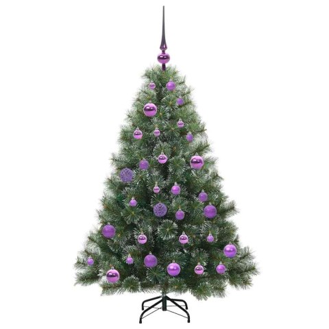 VidaXL Sztuczna choinka z 150 diodami LED Zielony 120 cm PE i PVC