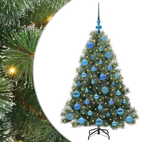 VidaXL Sztuczna choinka z 150 diodami LED Zielony 120 cm PE i PVC
