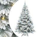 VidaXL Sztuczna choinka z 300 diodami LED Biały 210 cm PE i PVC