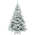 VidaXL Sztuczna choinka z 300 diodami LED Biały 210 cm PE i PVC