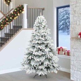 VidaXL Sztuczna choinka z 300 diodami LED Biały 240 cm PE i PVC