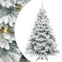 VidaXL Sztuczna choinka z 300 diodami LED Biały 240 cm PE i PVC