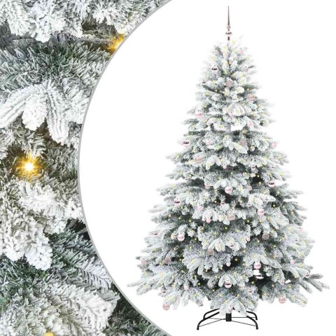 VidaXL Sztuczna choinka z 300 diodami LED Biały 240 cm PE i PVC