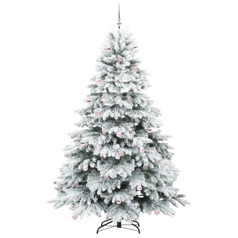 VidaXL Sztuczna choinka z 300 diodami LED Biały 240 cm PE i PVC