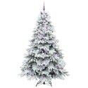 VidaXL Sztuczna choinka z 300 diodami LED Biały 240 cm PE i PVC