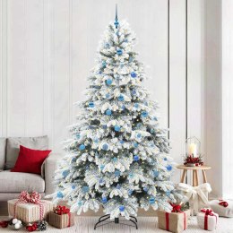 VidaXL Sztuczna choinka z 300 diodami LED Biały 240 cm PE i PVC
