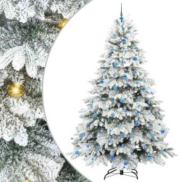 VidaXL Sztuczna choinka z 300 diodami LED Biały 240 cm PE i PVC