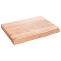 VidaXL Blat do łazienki, jasnobrązowy, 40x30x(2-4) cm, lite drewno