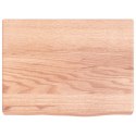 VidaXL Blat do łazienki, jasnobrązowy, 40x30x(2-4) cm, lite drewno