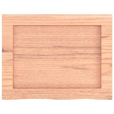 VidaXL Blat do łazienki, jasnobrązowy, 40x30x(2-4) cm, lite drewno