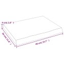 VidaXL Blat do łazienki, jasnobrązowy, 40x30x(2-4) cm, lite drewno