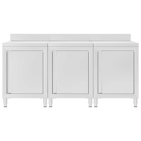 VidaXL Gastronomiczny stół przyścienny, 180x60x96 cm, stal nierdzewna