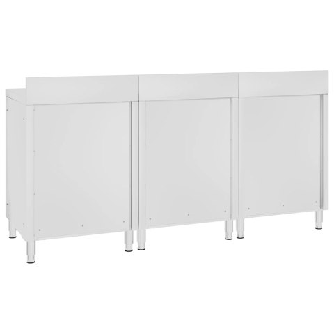 VidaXL Gastronomiczny stół przyścienny, 180x60x96 cm, stal nierdzewna