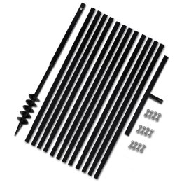 VidaXL Świder glebowy z uchwytem, 80 mm, przedłużany, 13 m, stal