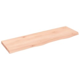 VidaXL Blat do łazienki, 100x30x(2-4) cm, surowe, lite drewno