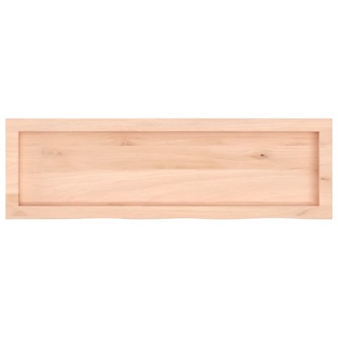 VidaXL Blat do łazienki, 100x30x(2-4) cm, surowe, lite drewno