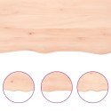 VidaXL Blat do łazienki, 100x30x(2-4) cm, surowe, lite drewno