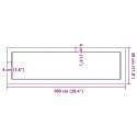 VidaXL Blat do łazienki, 100x30x(2-4) cm, surowe, lite drewno