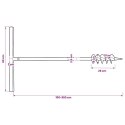 VidaXL Świder glebowy z uchwytem, 80 mm, przedłużany, 9 m, stal