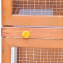 Klatka dla królika vidaXL Outdoor Hutch Small Pet Cage 1 Door Wood
