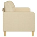 VidaXL 3-osobowa sofa, kremowa, 180 cm, tapicerowana tkaniną