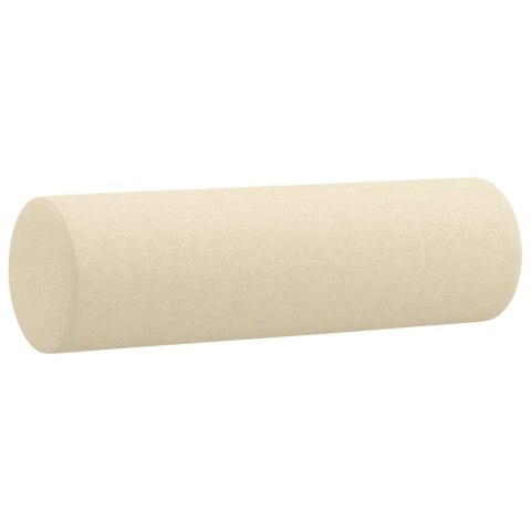VidaXL 3-osobowa sofa z poduszkami, kremowa, 180 cm, tkanina