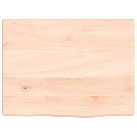 VidaXL Blat do łazienki, 40x30x2 cm, surowe, lite drewno