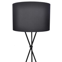 LAMPA PODŁOGOWA NA TRÓJNOGU, CZARNA, 139 CM